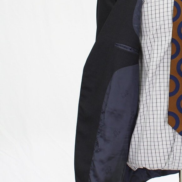 Jos. A. Bank 43R 37x28 Gray Solid Two Button Full Suit R017 - Picture 11 of 14